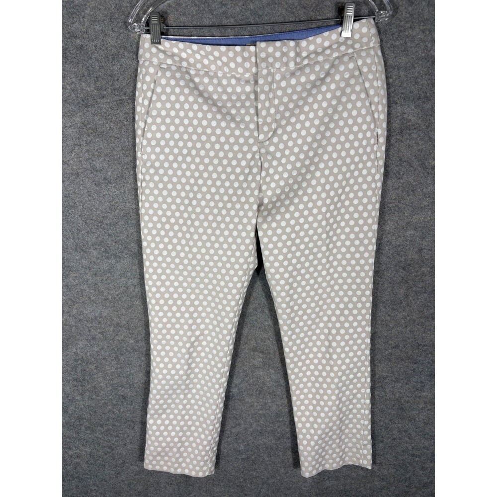 Banana Republic Polka Dot‎ Stretch Fit Ankle Pants Career Women Size 4